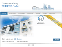 Tablet Screenshot of buerkle-hausverwaltung.de